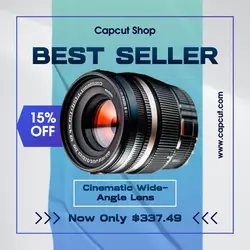 Electronic Camera Lens Promotion Instagram Post