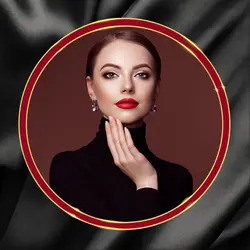 Non-Marketing Instagram Profile Photo Black Satin Gold