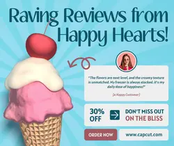 Food Ice Cream Promotion Facebook Post Reviews from happy customers