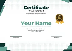 Non-Marketing Certificate Simple Minimalist