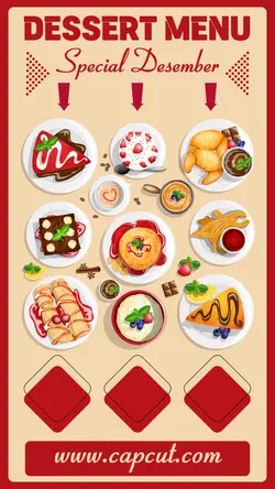 Food Dessert Menu Special December Instagram Story