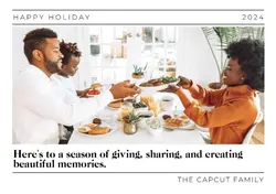 Non-Marketing Minimalist Happy Holiday Postcard