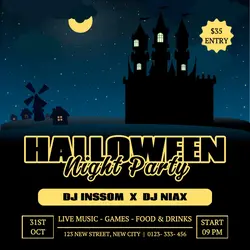 Halloween Night Party Instagram Post
