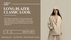 Fashion Blazer Display Product Twitter Post