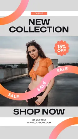 Y2K Gradient Fashion Promotion Instagram Story