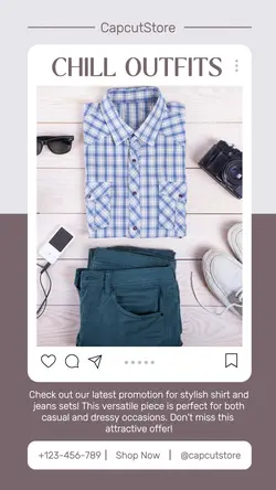 Chill Outfits Promotion Instagram Stories