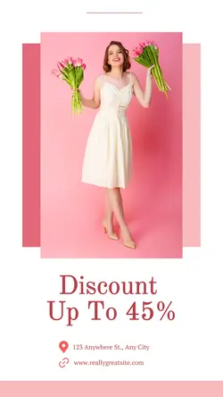 Pink Product Discount Instagram Story