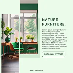 Room Furniture Green Accent Display Minimalist Instagram Post