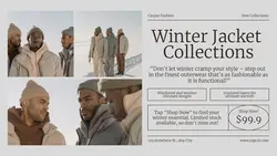 Winter Jacket Fashion Promotion Twitter Post