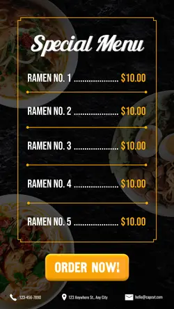 Delicious Food Menu - IG Story Template