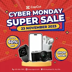 Red Cyber Monday Sale