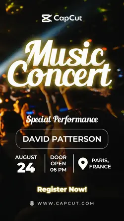 Black Modern Music Concert Event Instagram Story