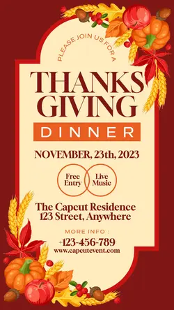 Thanksgiving Dinner TikTok Post