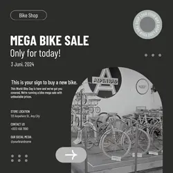 Bike Shop Promotion Instagram Post