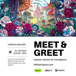 Artist Meet & Greet Event Instagram Story