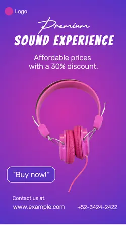 Headphone Premium Sale Instagram Story