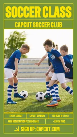 Soccer Class Instagram Story
