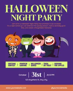 Helloween Party Invitation Instagram Portrait