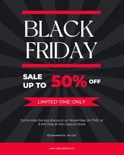 BLACK FRIDAY SALE PROMOTION INSTAGRAM PORTRAIT