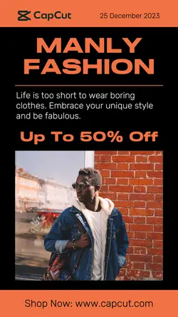 Fashion Manly Promotion Instagram Story