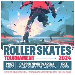 Roller Skates Tournament Promotion Instagram Post