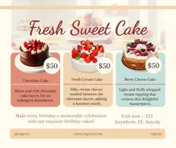 Cream Cake Promotion Facebook Post