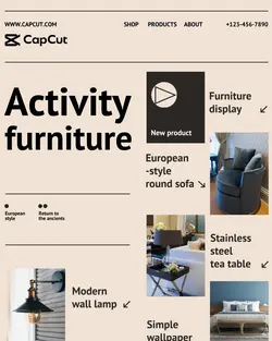  Household Sofa Tea table Wall lamp Show Business 