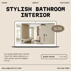 Household Stylish Bathroom Interior Promotion Instagram Post