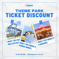 Entertainment Theme Park Discount Minimalist