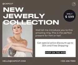 Fashion Jewerly Promotion Facebook Post Minimalist