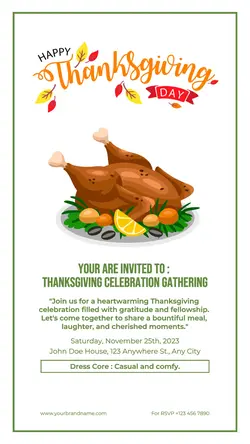 Happy Thanksgiving Day for Instagram Story