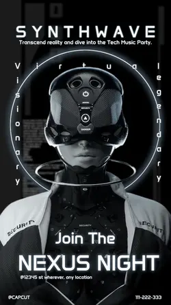 Tech Party Invitation Poster