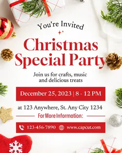 Christmas Invitation Special Party Instagram Post