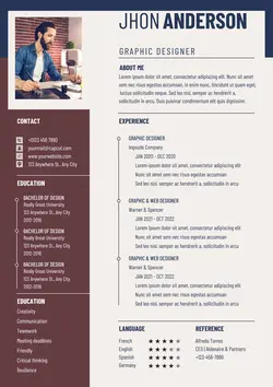 Business Graphic Designer Resume Minimalist