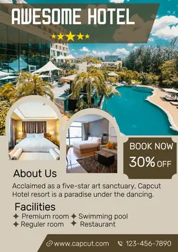 hospitality business promotion hotel poster morand