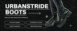 E-commerce Fashion Detail pages Boots Modern Black