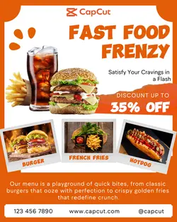 Fast Food Frenzy Promotion Instagram Portrait