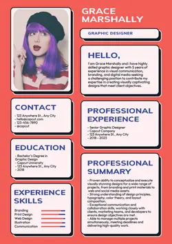 Business Graphic Designer Resume