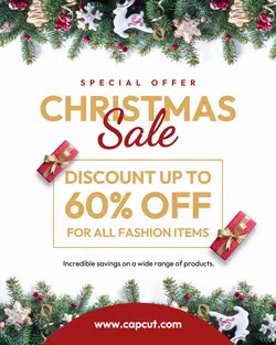Christmas Sale Fashion Instagram Post Portrait