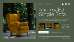 Minimalist Single Sofa Promotion Twitter Post