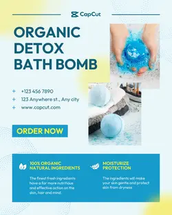 Organic Bath Bomb Promotion Instagram Portrait