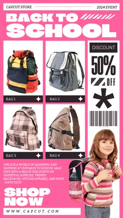 5 multi-product image childern's BAGS promotion