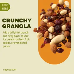 Food Granola Product Display Instagram Post