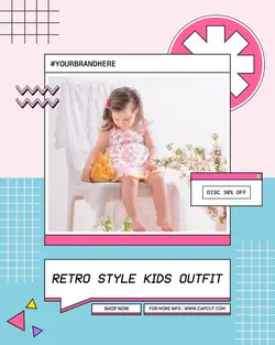 Fashion Brand Outfit For Kids Instagram Post