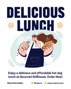 Hotdog Lunch Promotion Instagram Post