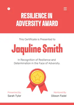 Non-Marketing Certificate Red Illustration