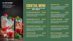 Restaurant Drink Menu Minimalist