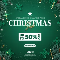 Green Special Christmas Sale Template