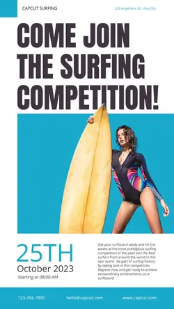 Surfing Competition Instagram Story