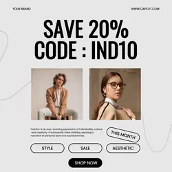 Grey Minimalist Sale fashion Instagram post